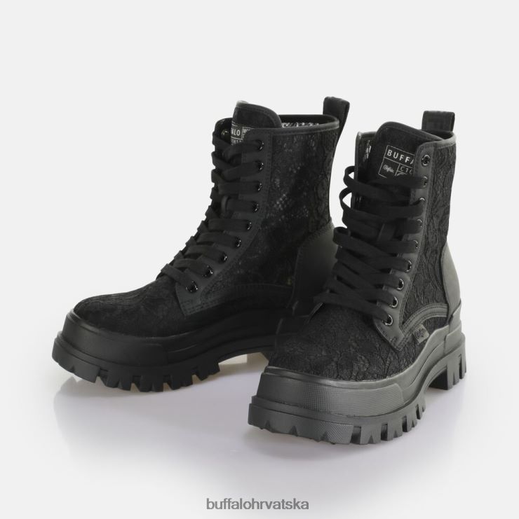 crno Buffalo aspha lace up hi ankle-boot vegan |čizme TDD6T431